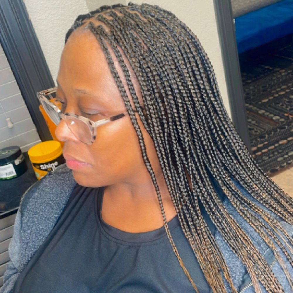 Classic Box Braids (SMedium) at The Black Chateau Salon in Dallas, TX