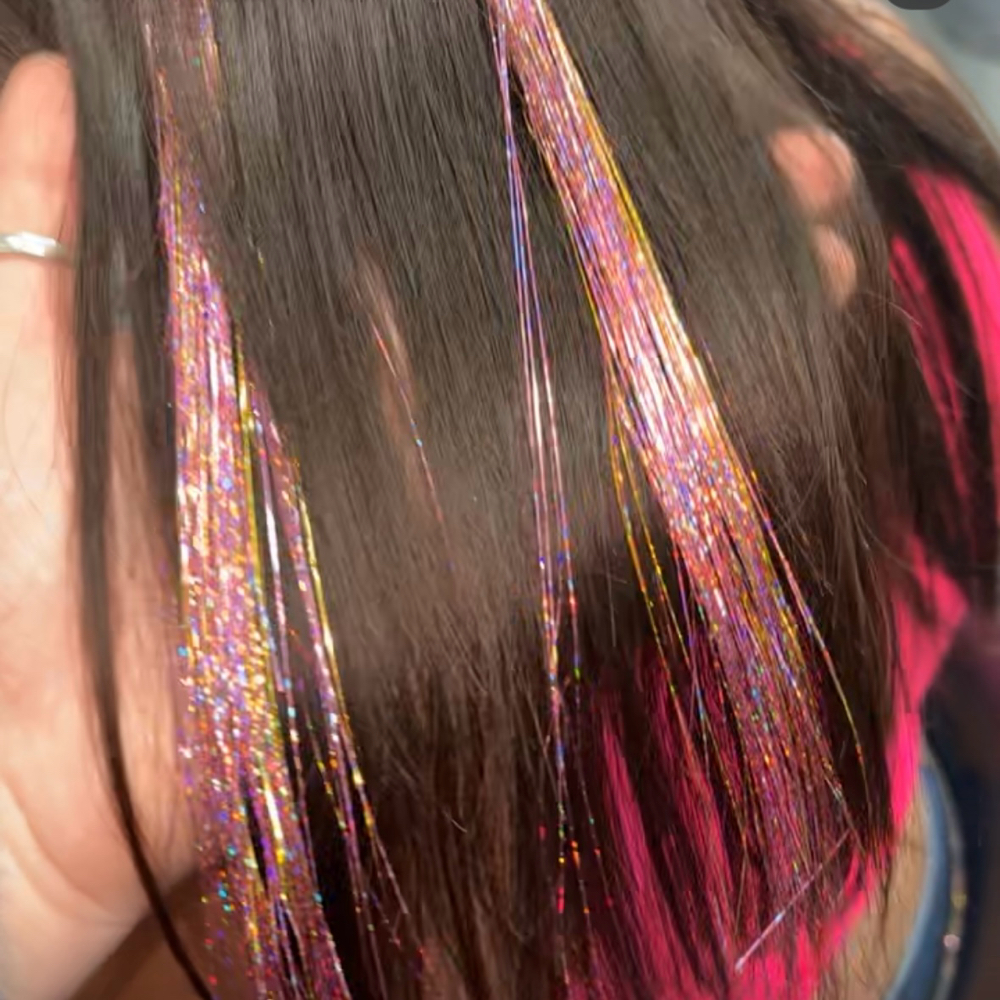 hair tinsel (varying colors!)