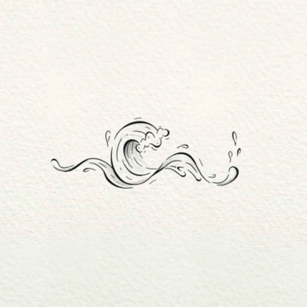 Whimsical Wave at Bear Angel Tattoo in Vandalia, OH