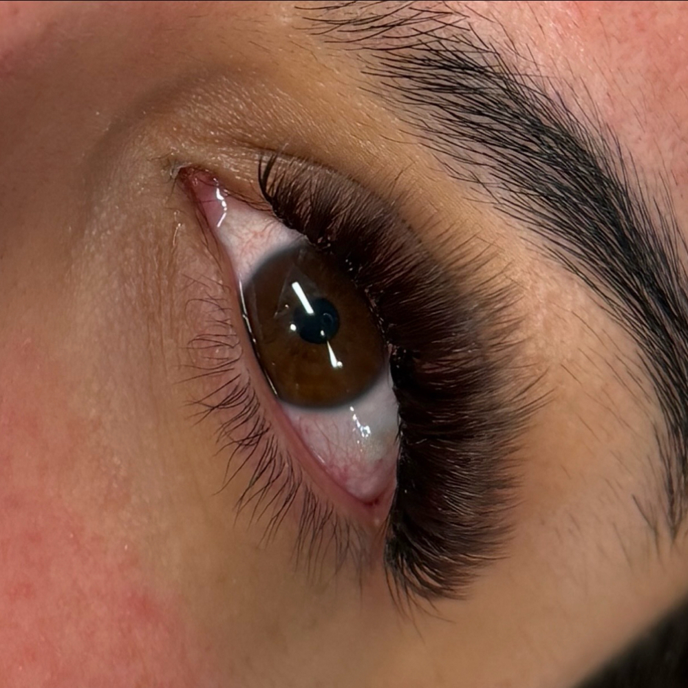 Brown Volume Lashes at MicroBaddie Co. in Chicago, IL