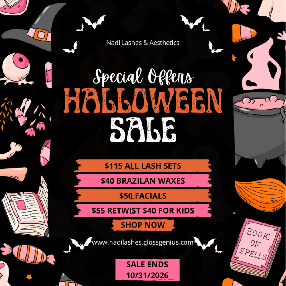 Halloween Facial Sale at Nadi Lashes & Aesthetics in Wichita, KS