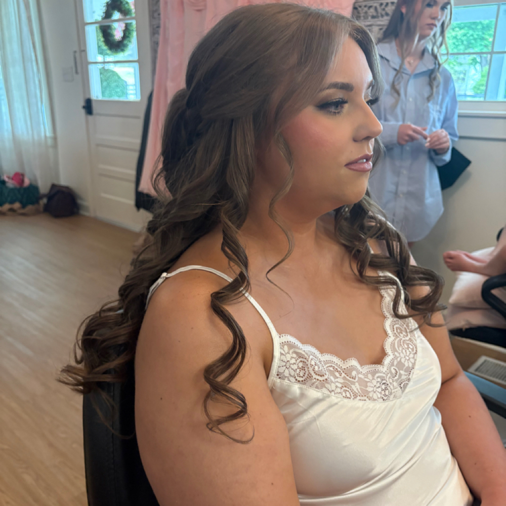 Bridal Clip In Extension Install at Jaclyn Centers in Clay City, KY