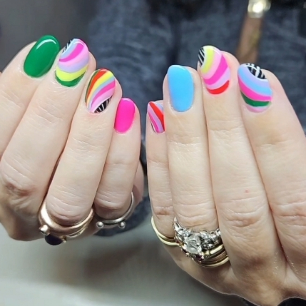 Gel Manicure With Nail Art at North x Northwest - A Natural Nail Studio in San Antonio, TX