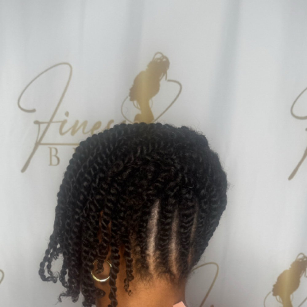 Flat Twist at Finesse Braids & Beauty + in Spring, TX