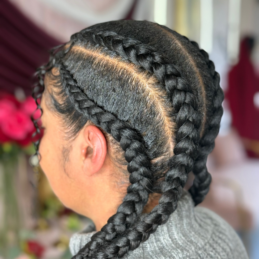 Feed-In Braids at Anjel Hair and Beauty Studios in College Park, GA