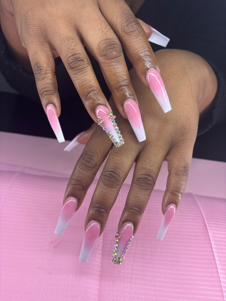 Ombre at Pink Velvet Nail Studio in Arlington, TX