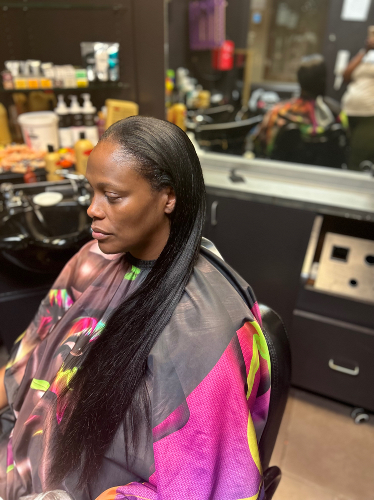 Sew-in with leave out