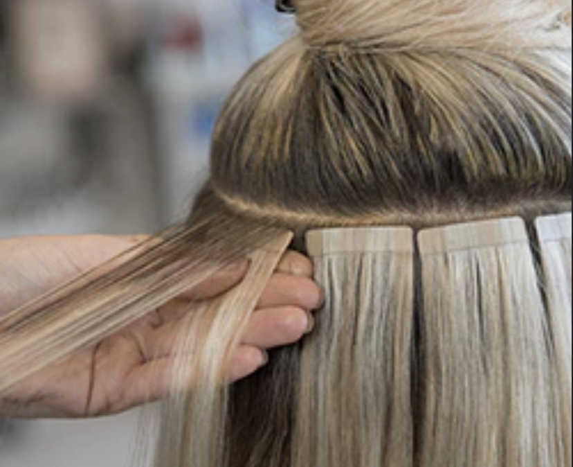 TAPE IN HAIR EXTENSION APPLICATION