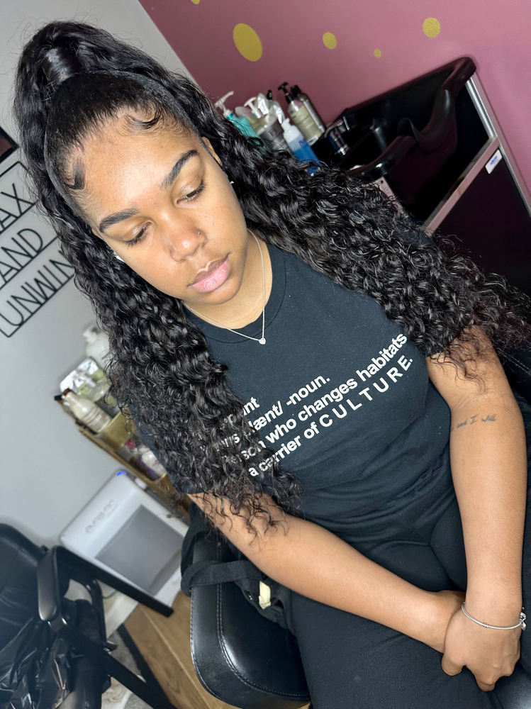 Half Up Half Down Quick Weave