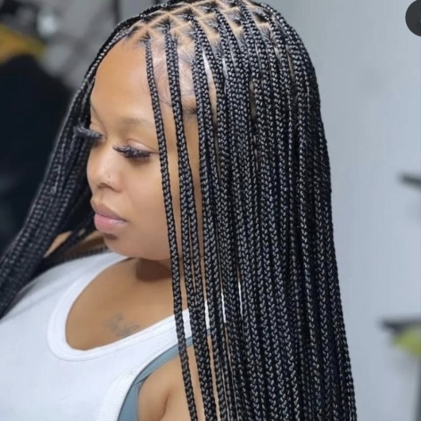 SMEDIUM KNOTLESS BRAIDS at Favourite Hair Braiding in Cantonsville, MD
