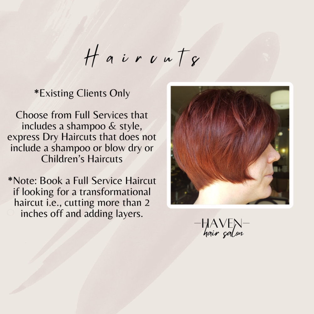 Haircuts at Haven Hair Salon in Sandy Springs, GA