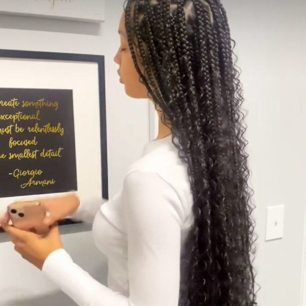 Shmedium Bohemian Knotless at Cue Hair Spa in Indianapolis, IN