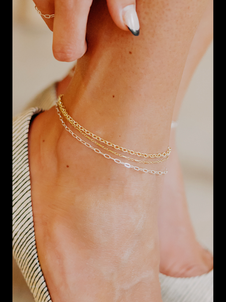 Permanent Jewerly Silver Anklet at Pampered Hands LLC in Oaktown, IN
