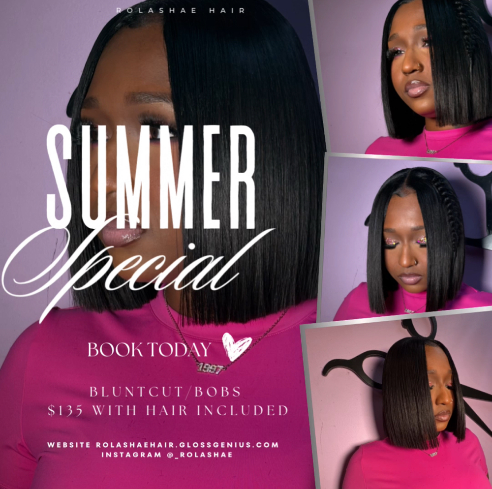 Blunt Cut/ Bob (Hair Included) SS