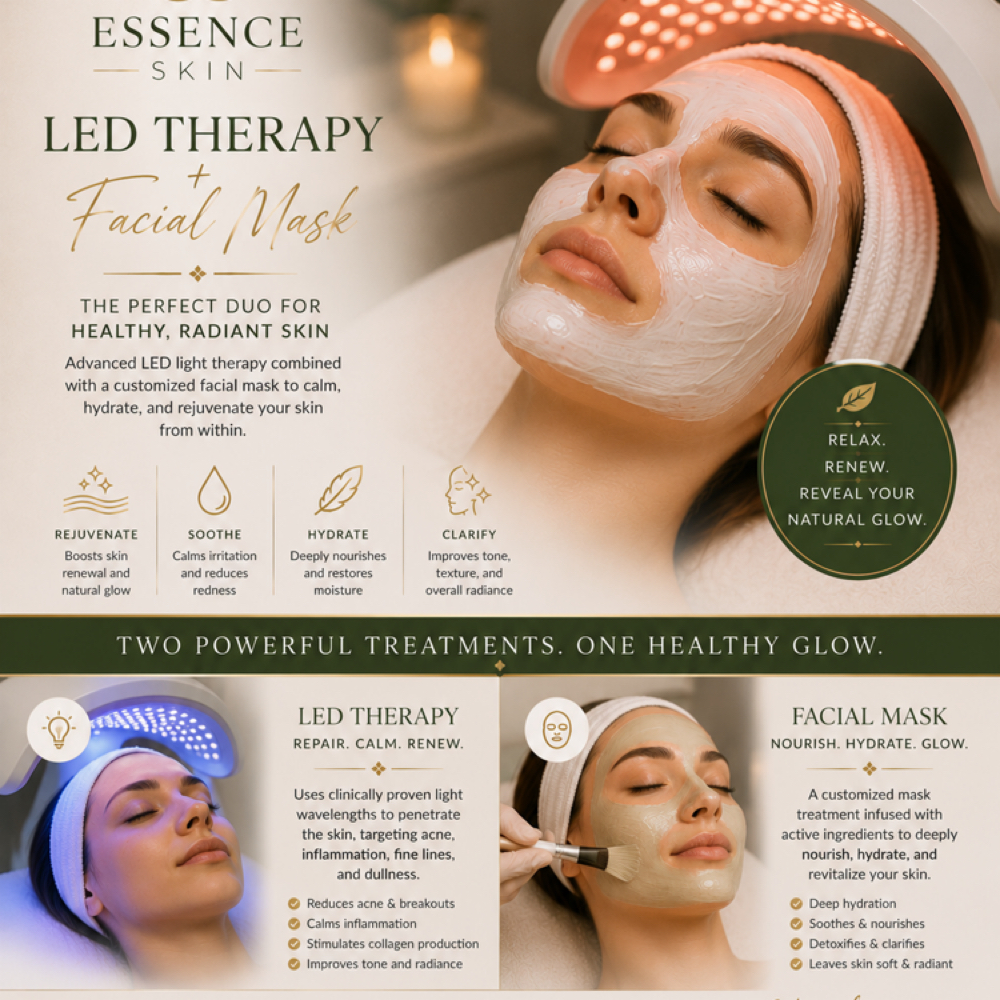 LED Therapy Plus Facial Mask at ESSENCE SKIN in Chelmsford, MA