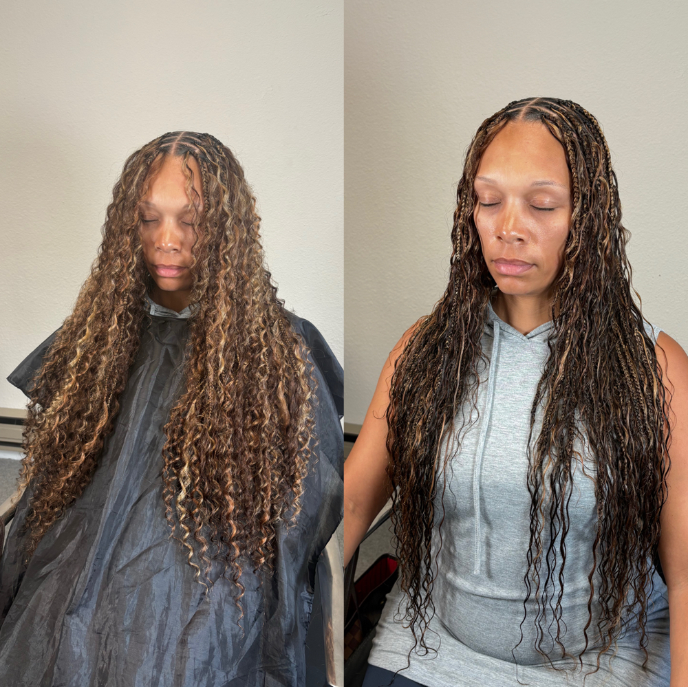 Medium boho knotless (2 bundles) at Styles by Key in Monroeville, PA