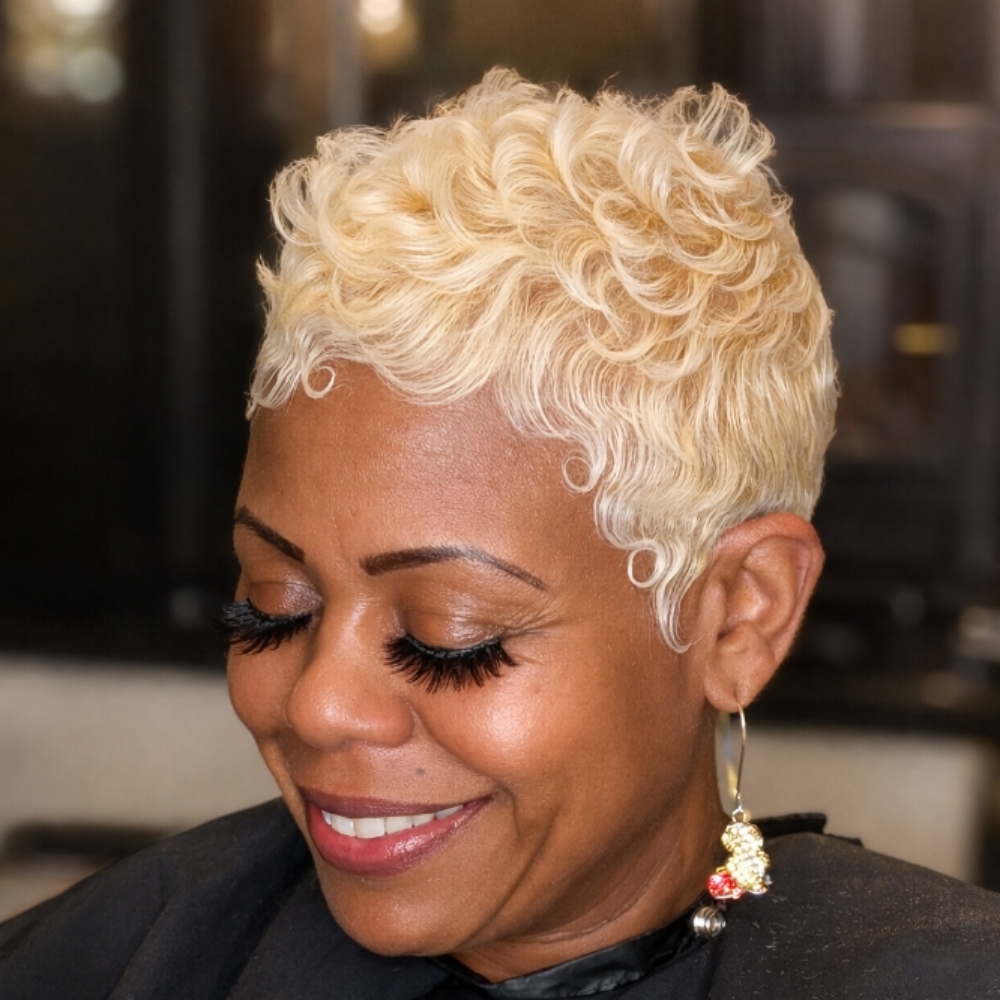 Pixie Short Set and Curl at Encisions Pro Hair Designs LLC in Madison Heights, MI