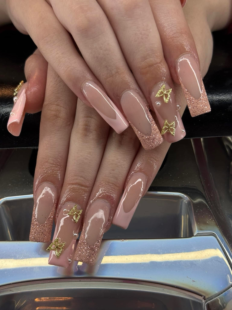 Long Acrylics With Design