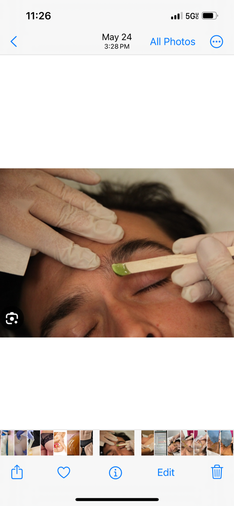 Eyebrows sugaring