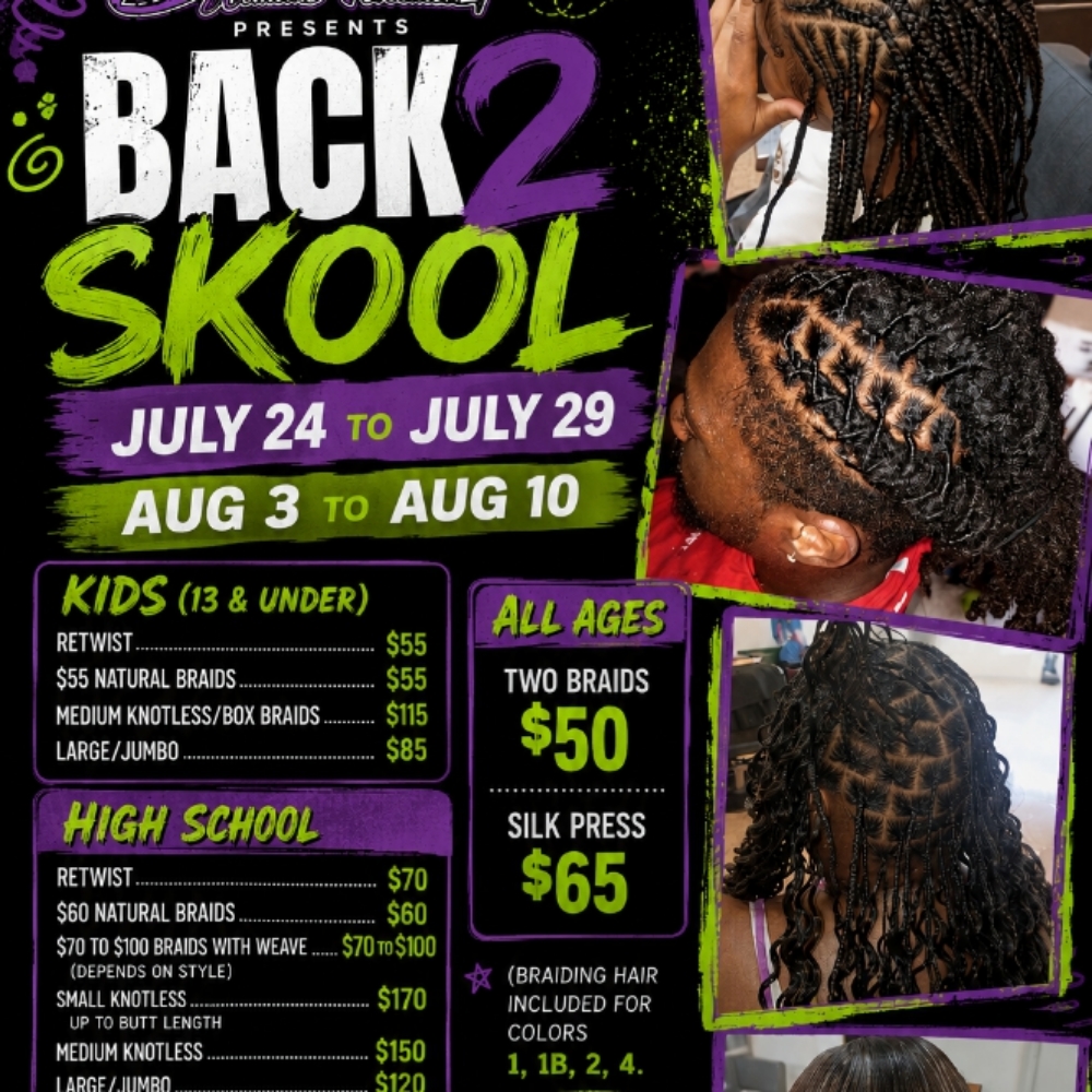 Back To School Special 13&Under at Bri Stylez in Orlando, FL