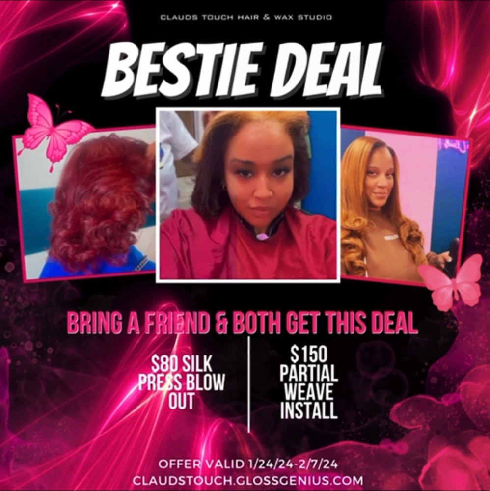 Bestie Deal Silk Press Blow Out