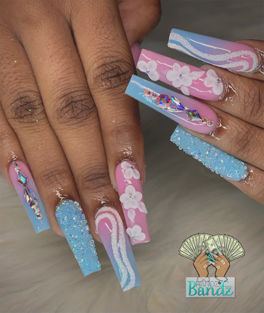 Gender Reveal/Baby Shower Nails