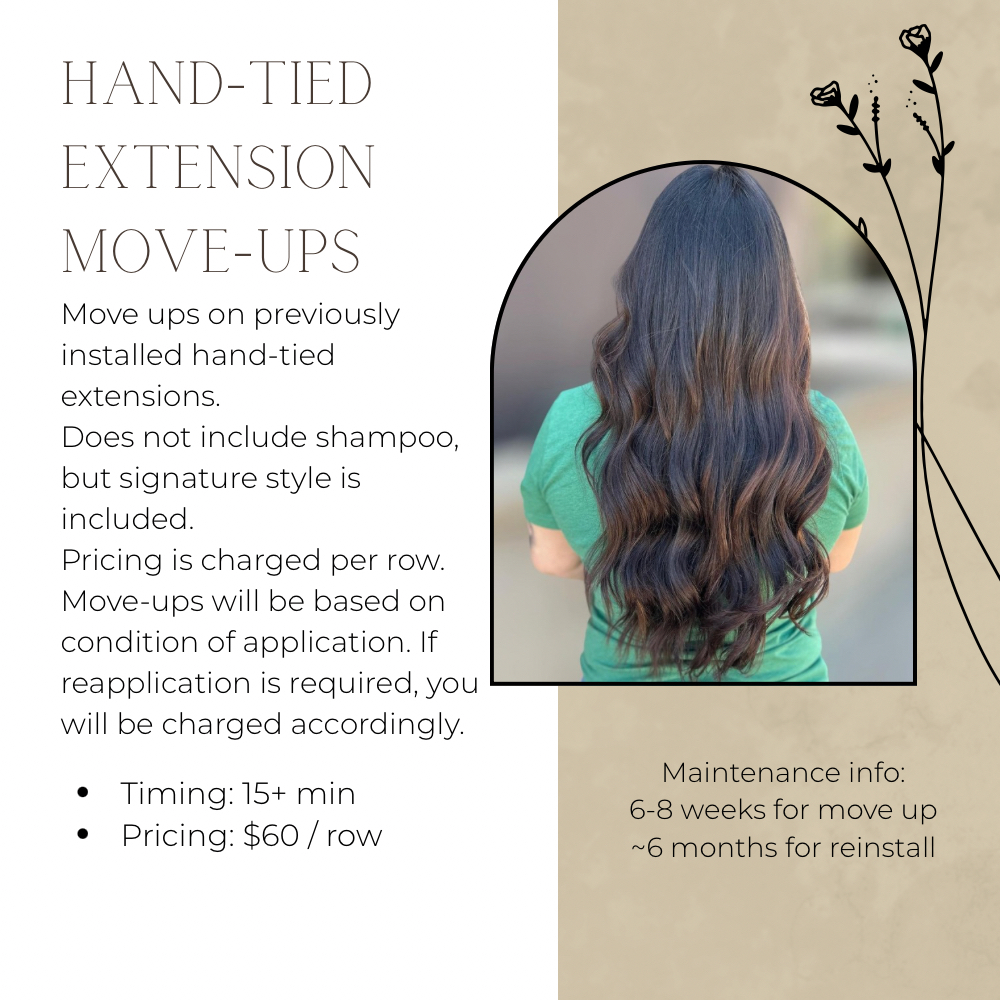 Hand-Tied Move Ups at Carley’s Color Lounge in Fort Worth, TX
