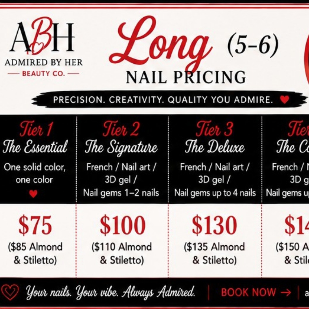 Long Full Set at Admired By Her Beauty Co. in Sliver Spring, MD