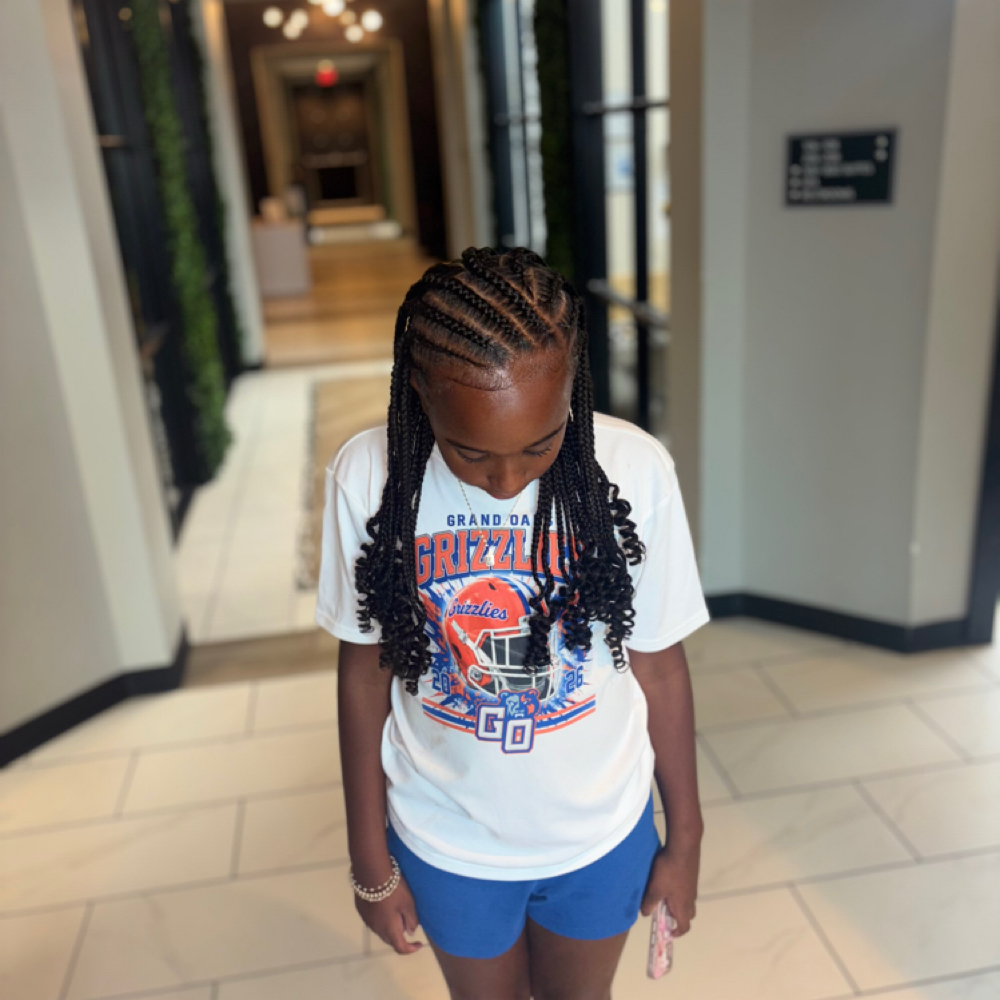 Half & Half knotless/ Stitch braids at Pavé Styles in Spring, TX