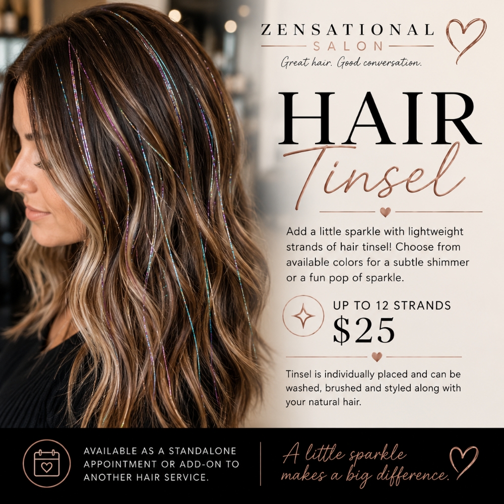 Tinsel ( Fairy Hair) at Zensational Salon in The Dalles, OR