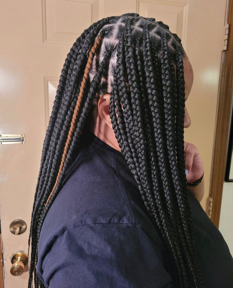 Knotless/Box Braids (med. Mid-back)