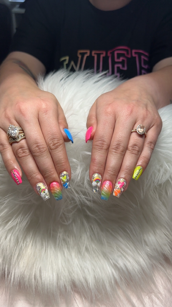 Clear  Acrylic Nails