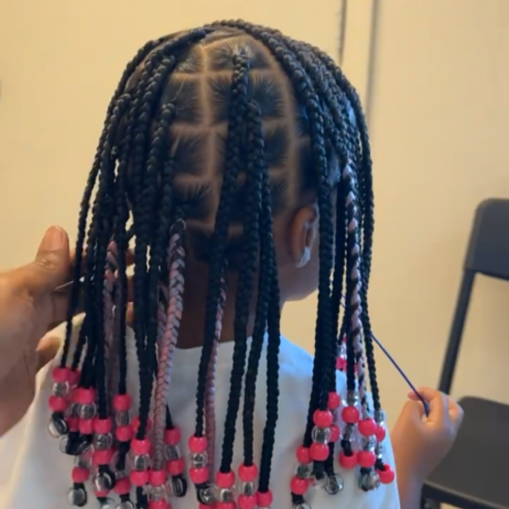 child scalp braids w individuals at The Hair Hub in Sulphur Springs, TX