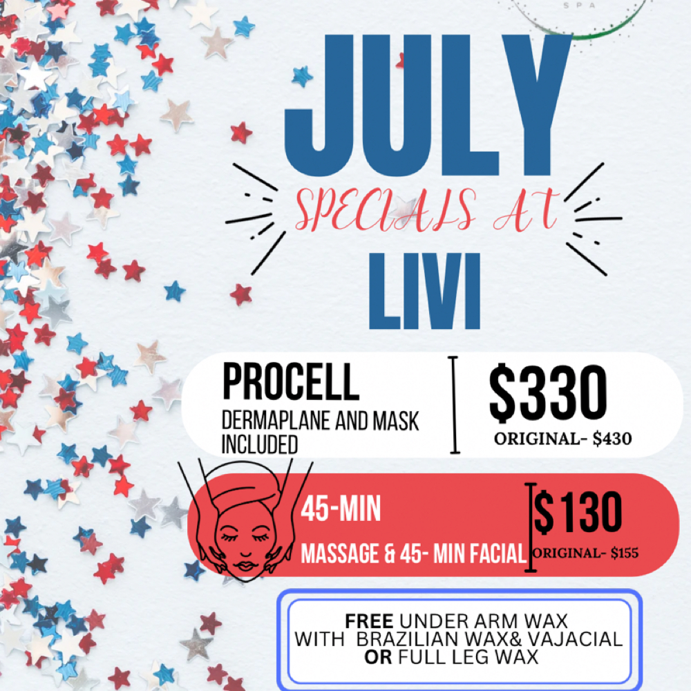 July Specials at Livi Facial & Beauty Spa in Conway, AR