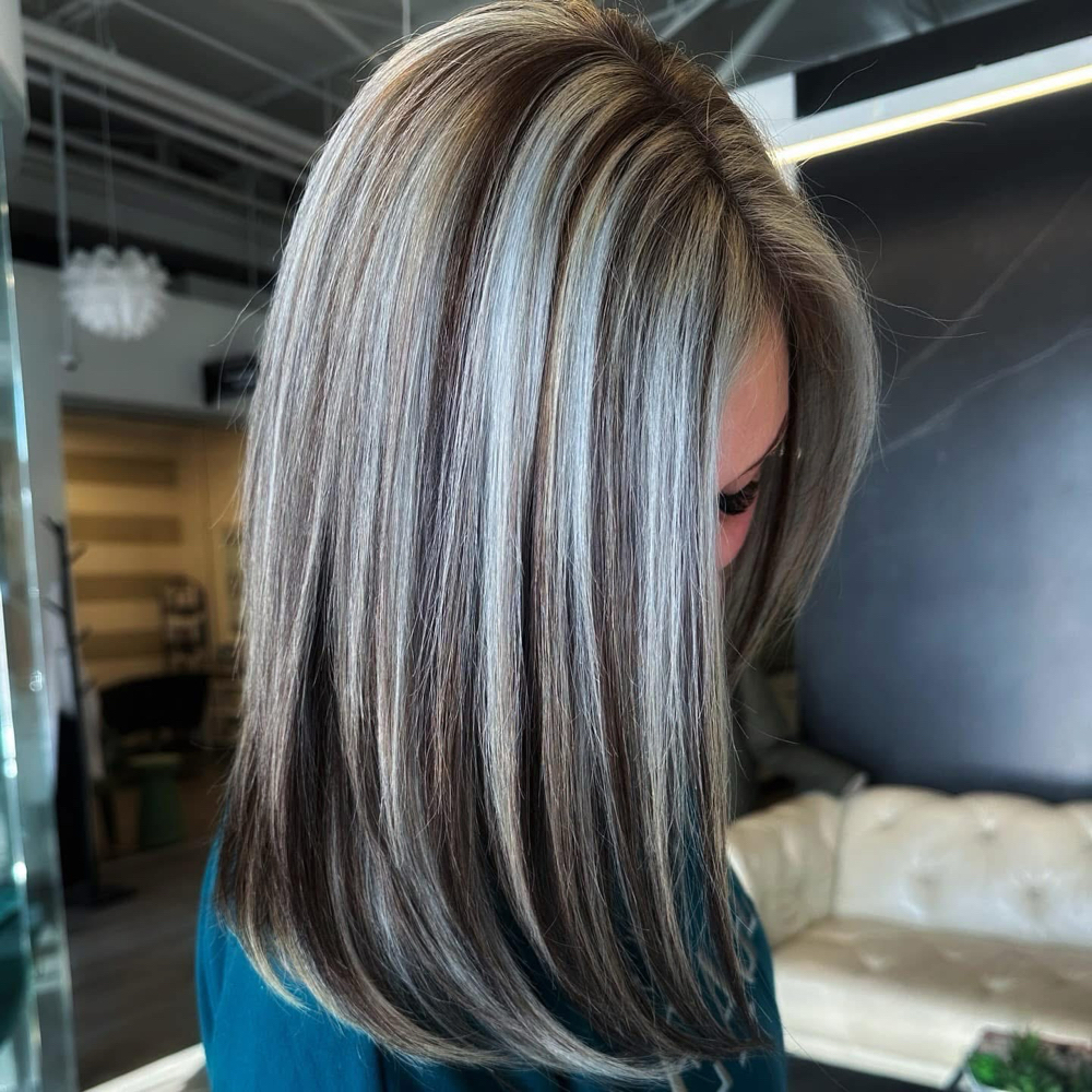 TOUCH UP + PARTIAL + BLOWDRY + CUT