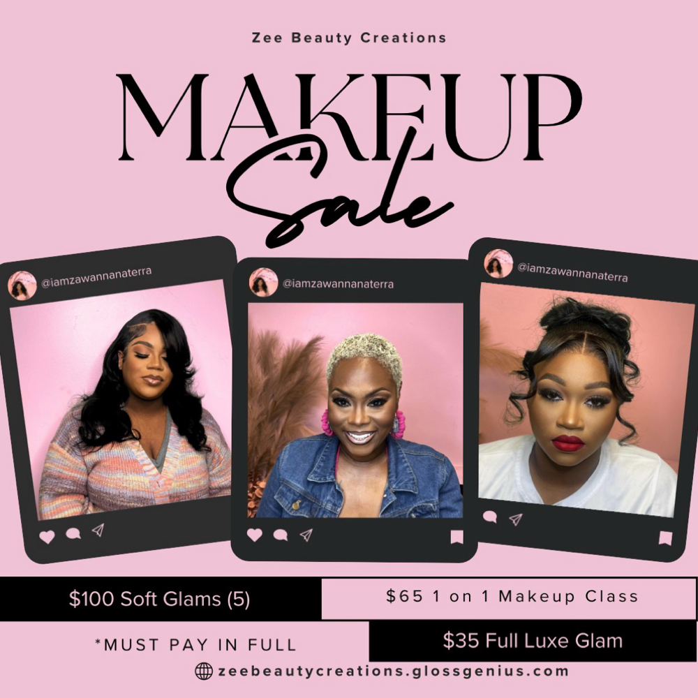$35 Full Luxe Sale at Zee Beauty Creations in Monroe, LA