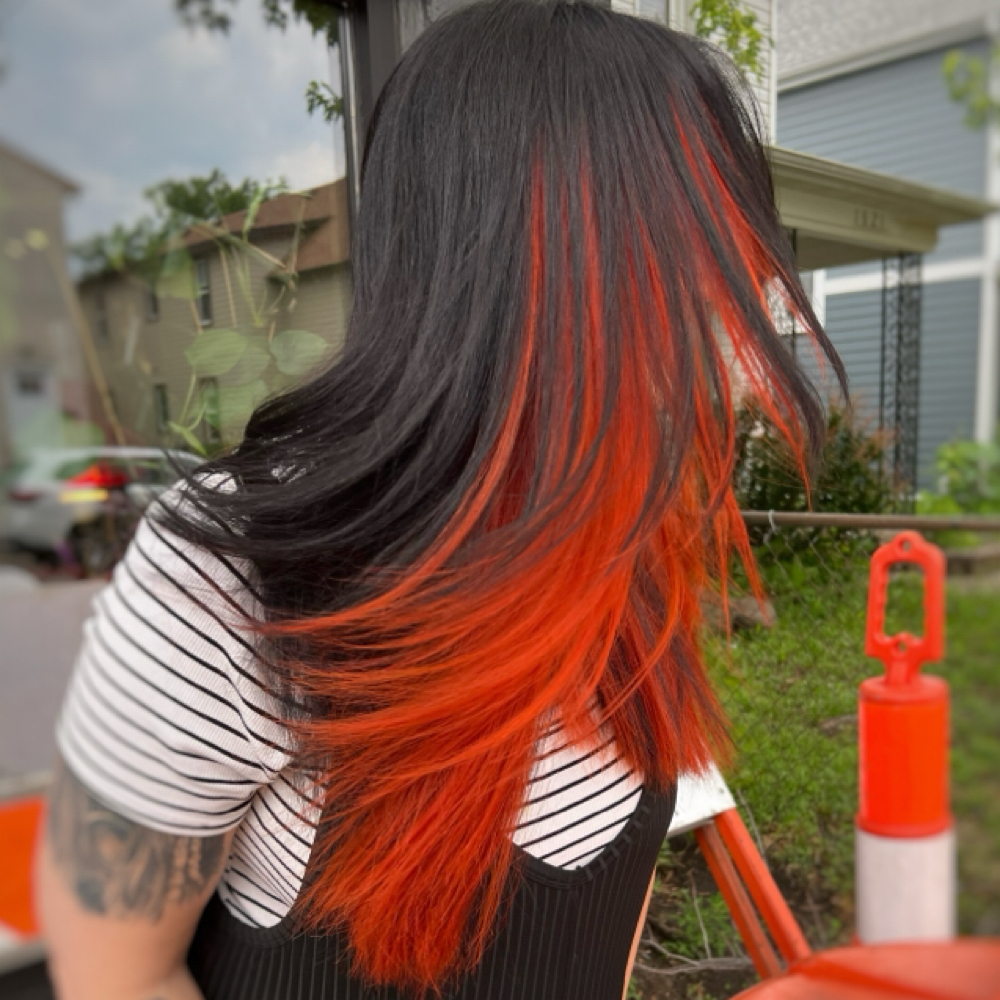 1 Row Hair Extension Re-Install at Dead Rose Salon Nyki Nechiporenko in Minneapolis, MN