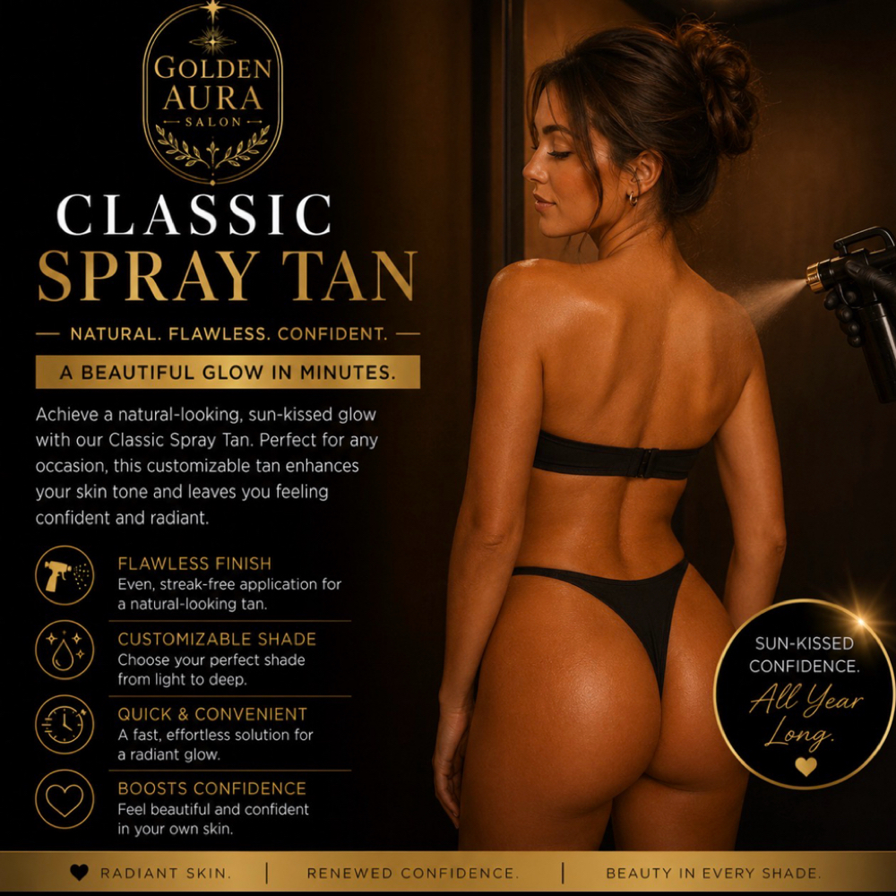 Classic Spray Tan at Golden Aura Salon in Concord, CA