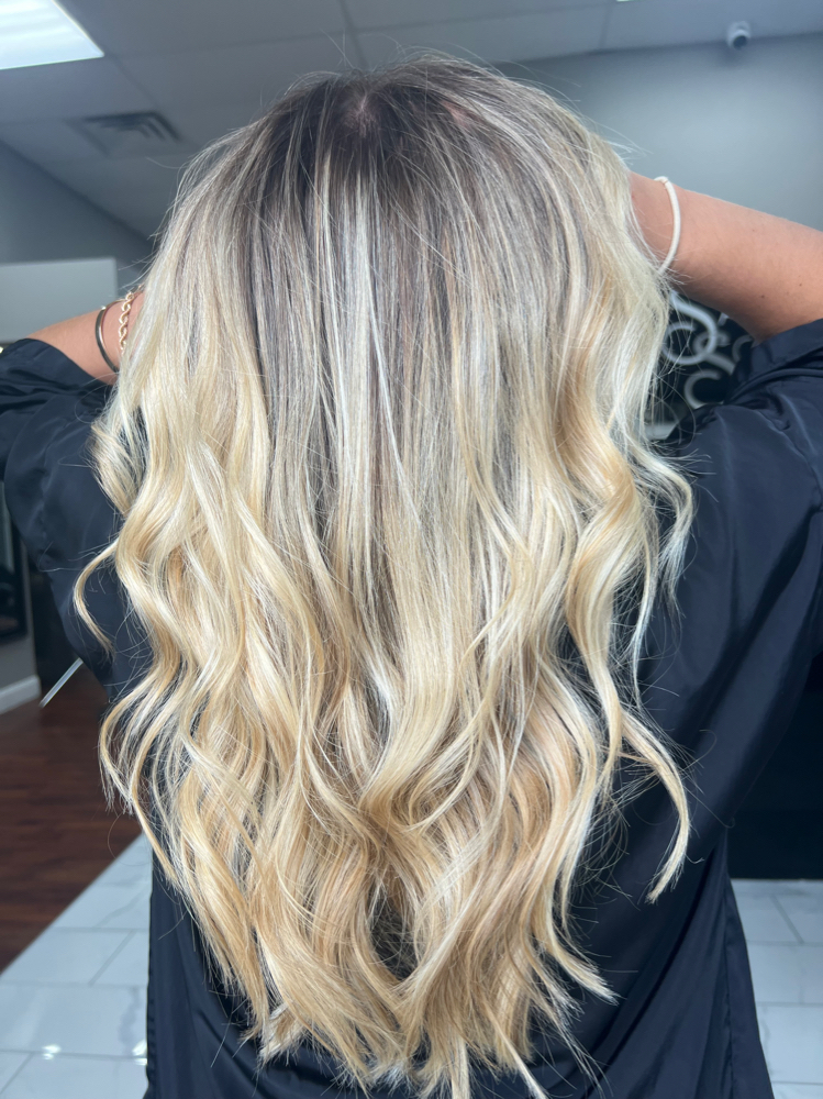 Blowdry With Curls Or Flatiron