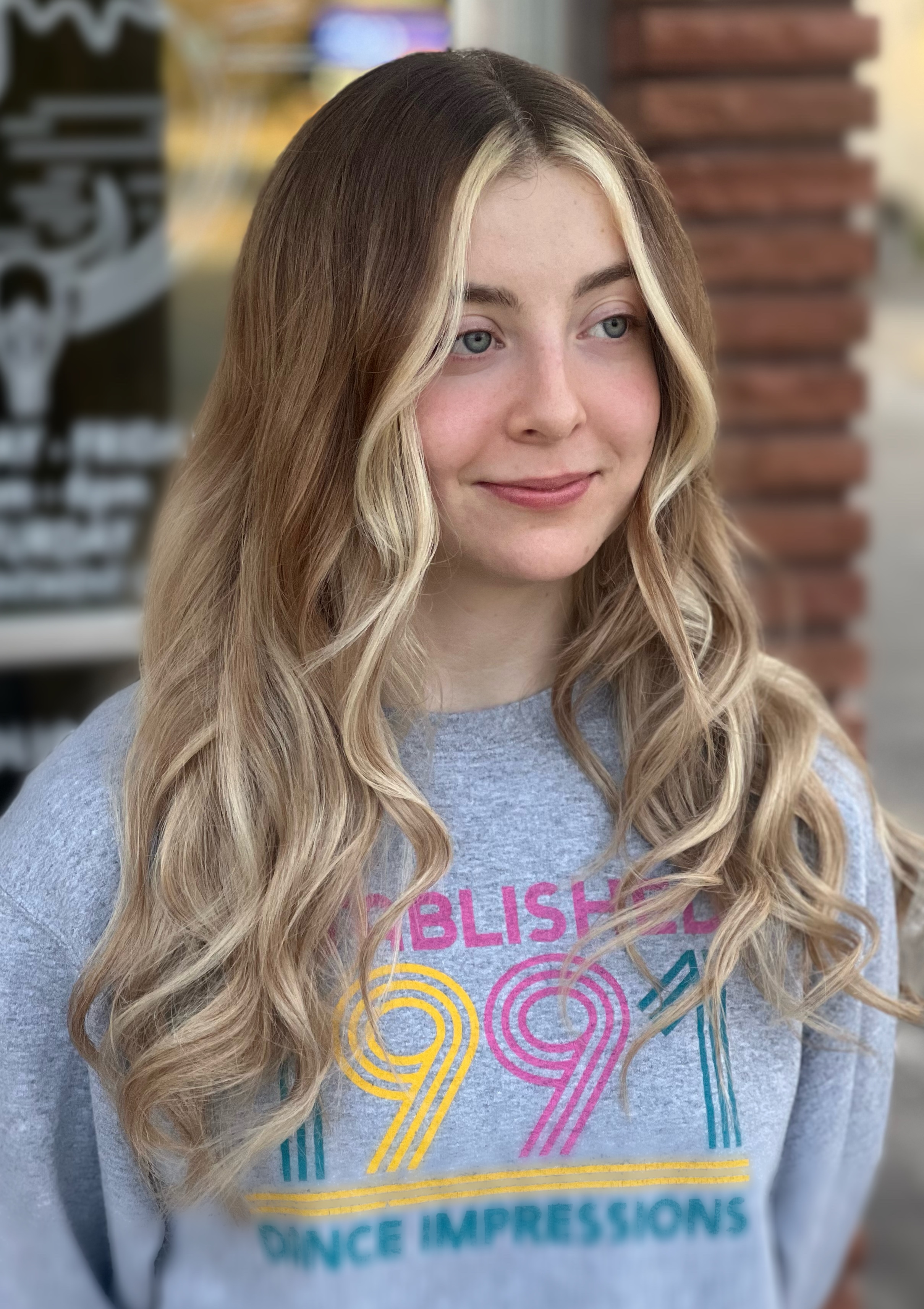 Balayage hair coloring