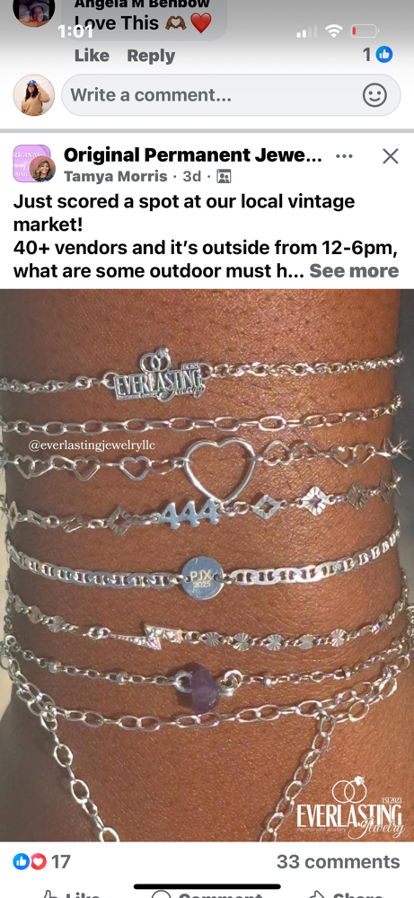 Linked & Lit Permanent Jewelry at Simply Mika Beauty Co. in Frederick, MD