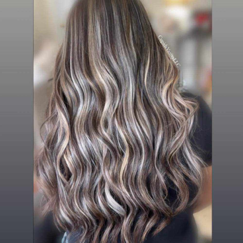 Full Highlights at Cupids Vanity Hair Studio in San Marcos, TX