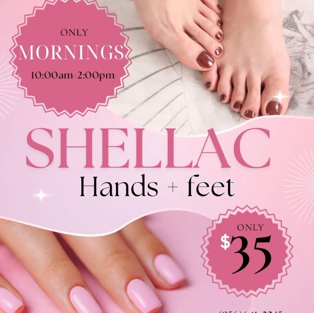 Promo Morning Hands&Feet/Shellac at Glow Beauty Studio in Brownsville, TX