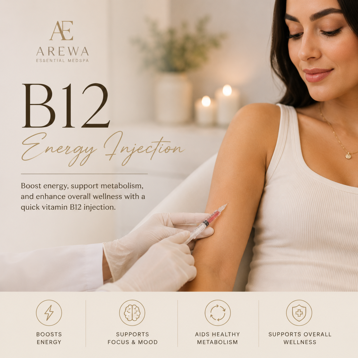 B12 Energy Injection at Arewa Essential Medspa in Mamaroneck, NY