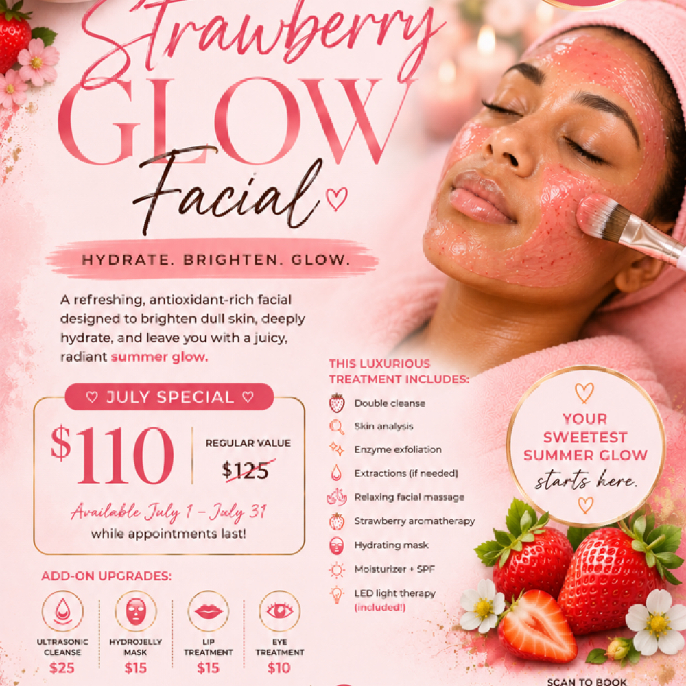 Strawberry Glow Facial at AN SKINCARE AND BEAUTY in Upper Marlboro, MD