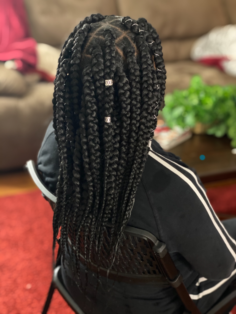 Large Box Braids Lower Back