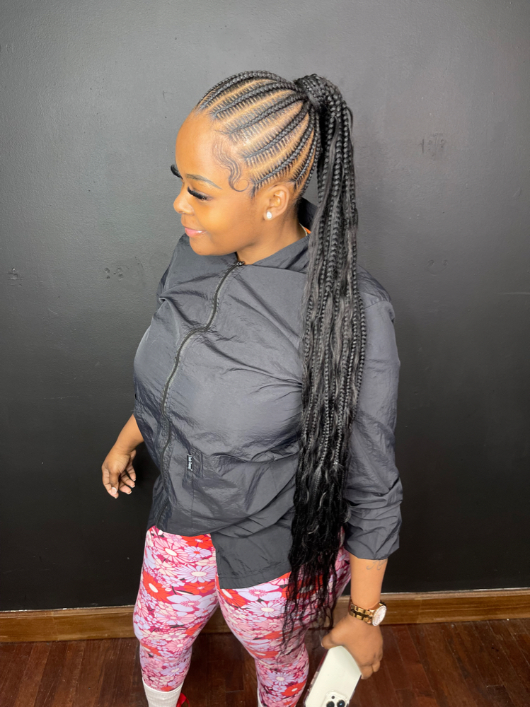 Bohemian Stitch PonyTail W/Human HA at Terrilashae in Chicago, IL