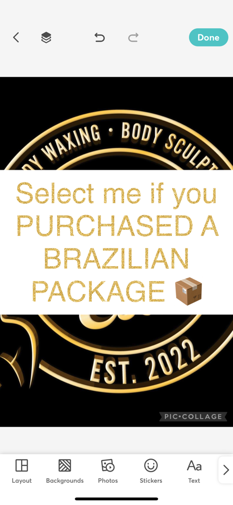 Brazilian Package REDEMPTION option