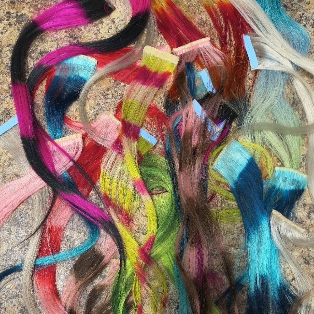 Custom Color Racoon Tail Extension at Disco Baby Hair in Fairfield, CT