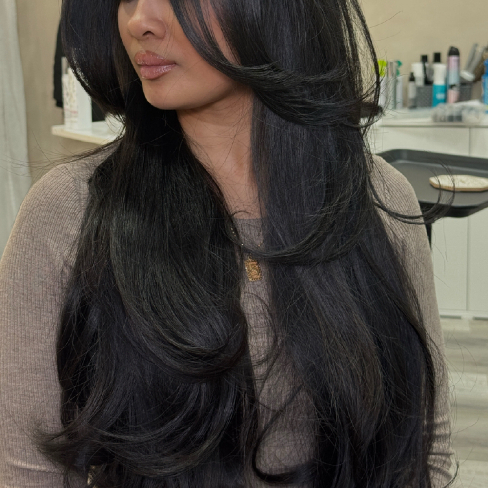 Long/Thick Haircut & Blowdry at Solydified Salon in Nashua, NH